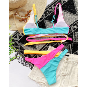 2021 Women Solid Color Lace Bikini Set - 200000600 Find Epic Store