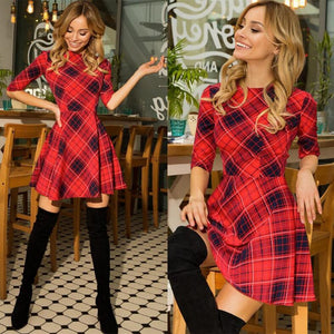 Red Plaid 3/4 Sleeve - 200000347 Find Epic Store