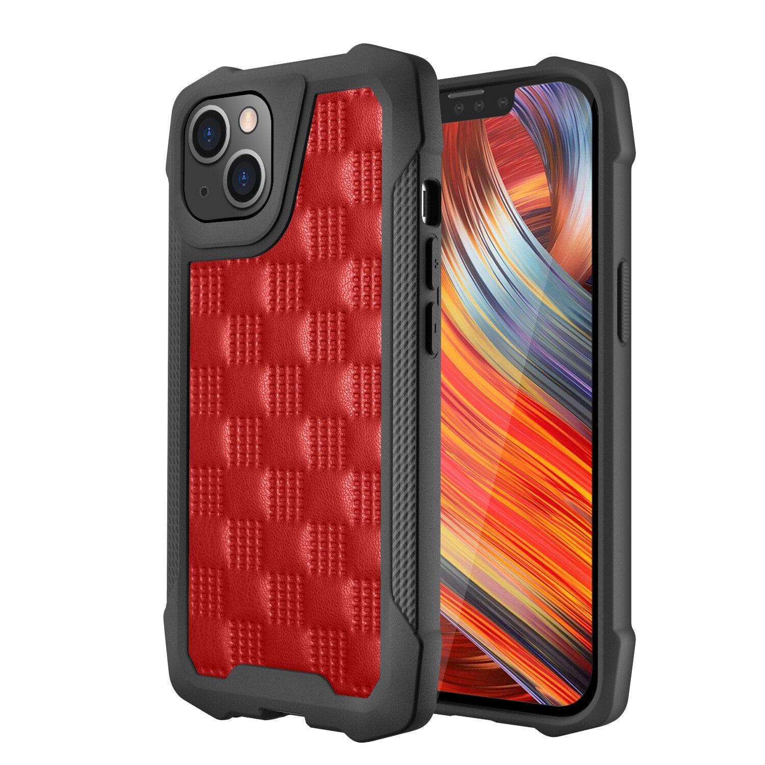 for iPhone 13 Pro Max ,for iPhone 13 Mini Case Shockproof Protective Case PU Leather Vanpi Anti-fall Double Anti-Slip Hand Grip - 380230 for iPhone 13 / Red / United States Find Epic Store