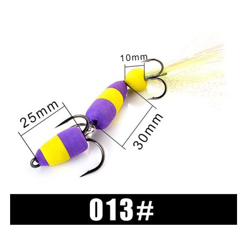 ZK30 1pc Fishing Lure Soft Lures Foam Bait Swimbait Wobbler Bass Pike Lure Insect Artificial Baits Pesca - 100005544 013 / United States Find Epic Store