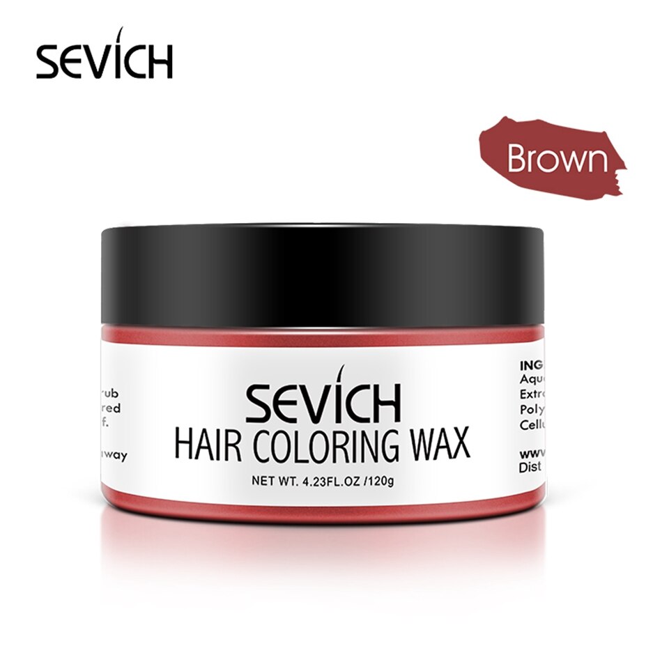 Sevich 9 Colors Hair Wax For DIY Disposable Hair Dye Grey/Brown Hair Color Wax Hair Styling Strong Hold Matte Hair Clay - 200001173 United States / Brown-120g Find Epic Store