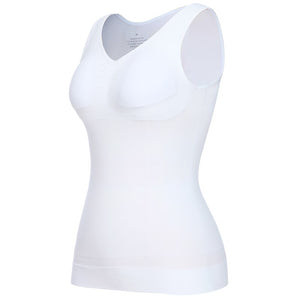 Shapers Slimming Tank Tops Women Tummy Control Shapewear Seamless Compression Camisole Body Shaper Waist Trainer Padded Corset - 31205 White / S / United States Find Epic Store