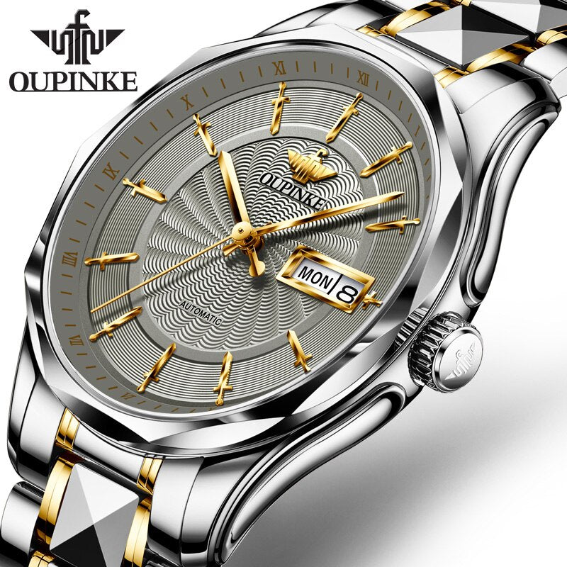 Top Brand Business Luxury Steel Waterproof Auto Mechanical Watch - 200033142 gray face / United States Find Epic Store