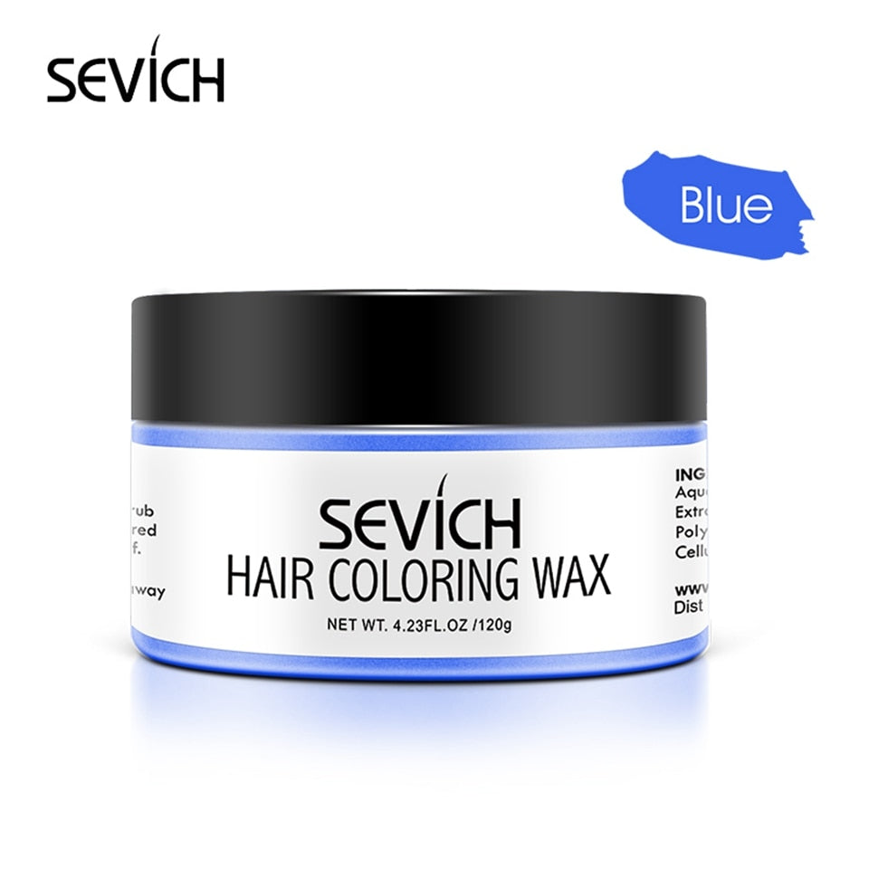 Sevich 9 Colors Hair Wax For DIY Disposable Hair Dye Grey/Brown Hair Color Wax Hair Styling Strong Hold Matte Hair Clay - 200001173 United States / Blue-120g Find Epic Store