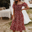 Flower Print Off The Shoulder Flowy Midi Dress - 200000347 Find Epic Store