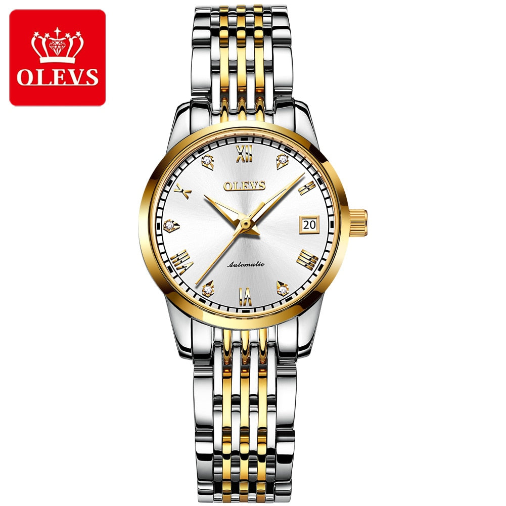 OLEVS Luxury Bracelet Wristwatch - 200363143 gold white / United States Find Epic Store