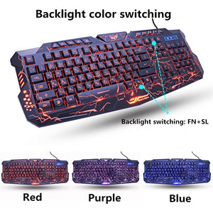 ZK30 M200 Three-color Keyboard Backlight Purple/Blue/Red LED Breathing Backlight Gaming Keyboard USB Wired Full Key - 70802 Find Epic Store