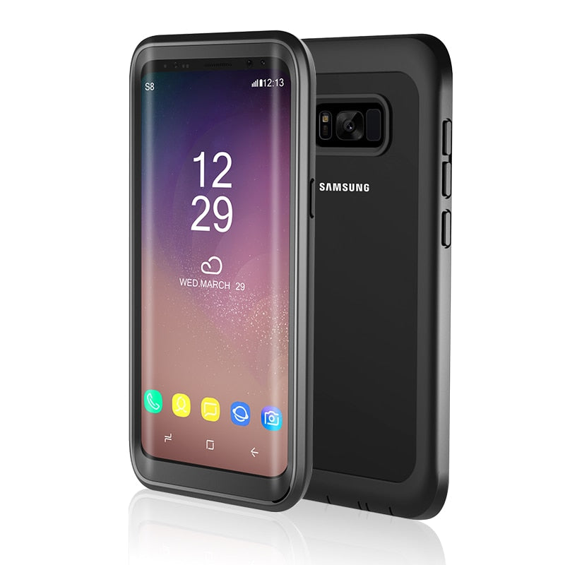 Shockproof Case For Samsung Galaxy S8 S9Plus S10 S10e S20 S20ultra Kickstand Transparent Clear Back Cover Screen Full Protector - 380230 Find Epic Store