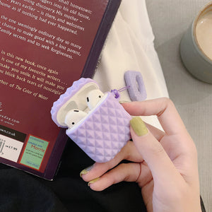 For 3d AirPods 2 1 Case Cute bag pineapple Cover Earphone Accessories Anime Cases Anti-lost rope door & pair For AirPods 21 Case - 200001619 United States / purple Find Epic Store