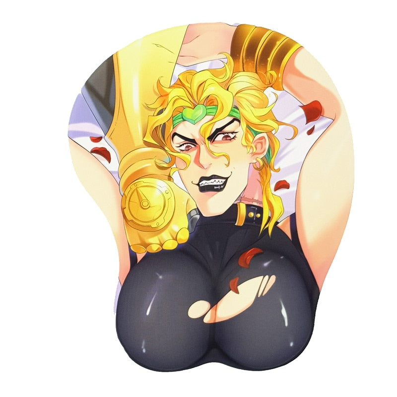 Anime 3D Mouse pad Wrist Rest Soft Silica gel Breast Sexy hip Office decor Japan Comic Peripheral Kawaii palymat - 708023 JOJO Find Epic Store