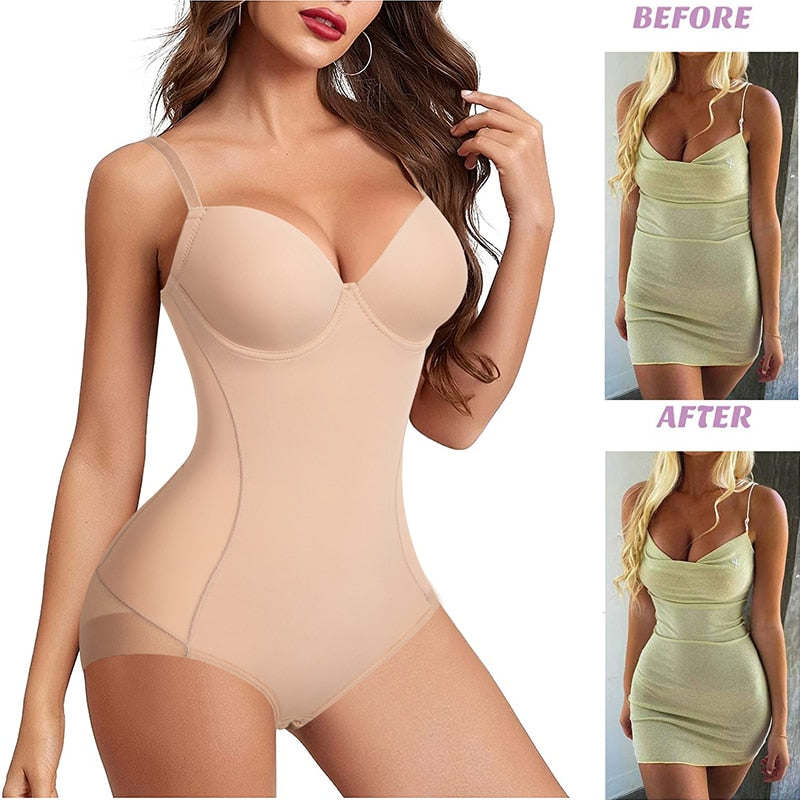 Women Waist Trainer Bodysuit Slimming Full Body Shaper Seamless Shapewear Jumpsuits Tummy Control Underwear Butt Lifter Corset - 0 Find Epic Store