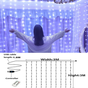 Christmas Decorations for Home 3m Curtain String Light Flash Fairy Garland Home Decor Navidad 2021 Xmas Decoration New Year 2022 - 0 Find Epic Store