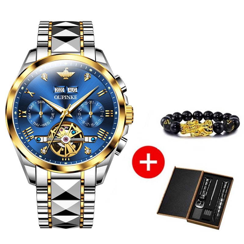 OUPINKE New Fashion Luxury Men Wristwatch - 200033142 blue dial / United States Find Epic Store
