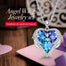 Fashion Angel Wings Heart Shape Pendant Necklace with Purple Crystal for Women Fashion Jewelry Valentine's Day Gifts - 200000162 Find Epic Store