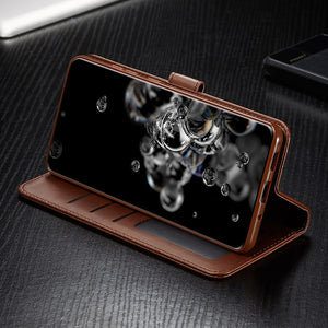 Brown Color Case - Leather Case for Samsung Galaxy S20 S21 Ultra Plus A71 A51 A41 Note 20 10 Plus A70 A50 A20 A20e S9 S8 Plus Wallet Flip Cover - 380230 Find Epic Store