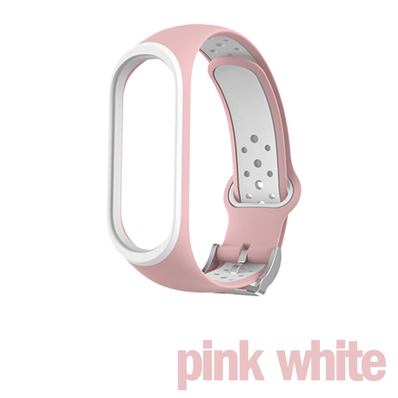 Bracelet for Xiaomi Mi Band 5 4 3 Sport Band Watch Band Soft Silicone Waterproof Rubber Strap for Xiaomi Miband 5 Band4 3 NFC - 200000127 United States / pink white / For Miband 4 or 3 Find Epic Store