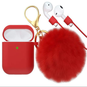 Soft Case for Airpods 2 aipods Cute girl Silicone protector airpods 2 Air pods Cover earpods Accessories Keychain Airpods 2 case - 200001619 United States / 1-2 red Find Epic Store