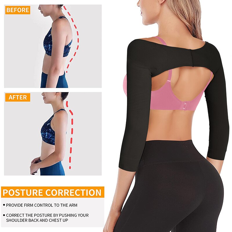 Women Arms Shaper Slimming Body Shaper Shoulder Underwear Back Support Posture Corrector Humpback Prevent Power Chest Lifter - 0 Find Epic Store