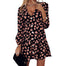 V neck Buttons Floral Dress - 200000347 Find Epic Store