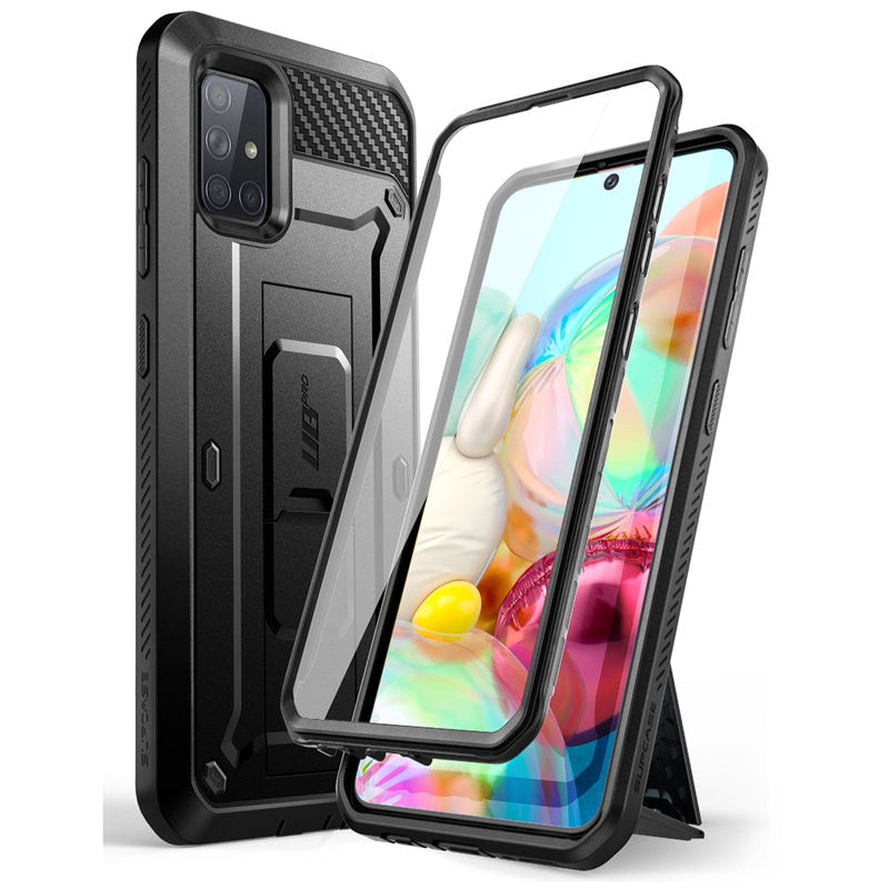 For Samsung Galaxy A71 Case (Not Fit A71 5G Series) SUPCASE UB Pro Full-Body Rugged Holster Cover with Built-in Screen Protector - 380230 PC + TPU / Black / United States Find Epic Store