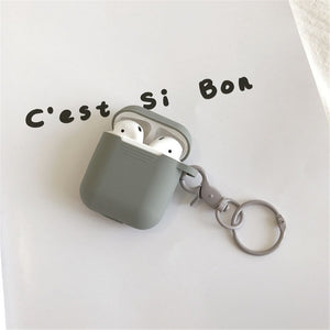 Silicone for Airpods Cases Cover Luxury Cute Airpods2 Earphone Protector Air Pods Accessories with Keychain for Airpods 2 1 Case - 200001619 United States / Gray Find Epic Store