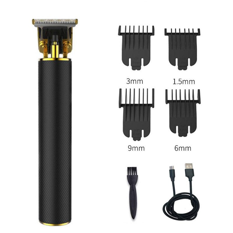 Professional Hair Clippers Trimmer 0mm Rechargeable Hair Shaving Machine Hair Cutting Beard Cordless Barber For Men Hair Trimmer - 200001213 United States / black Find Epic Store