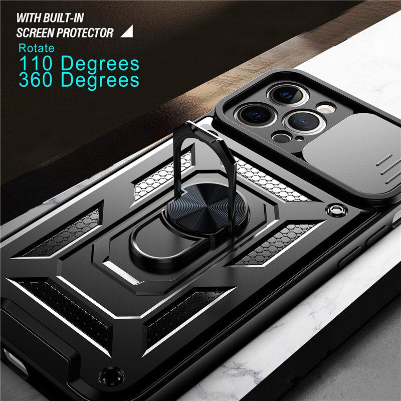 Black Color Case - Slide Camera Lens Protect Phone Case for iPhone 11 12 Pro Max Mini XS Max XR X 7 8 Plus SE2 Military Grade Bumpers Armor Cover - 380230 Find Epic Store