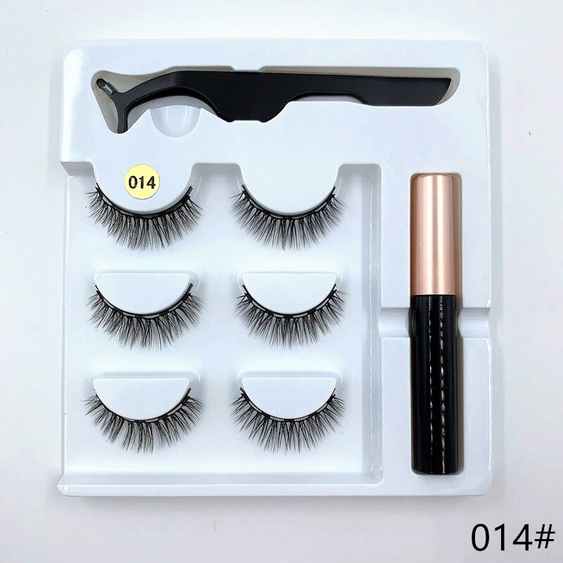 Magnetic eyelashes 3d mink lashes 3 pairs natural eyelashes Magnetic eyeliner set eyelash extension supplies eye makeup - 201222921 014 / United States Find Epic Store