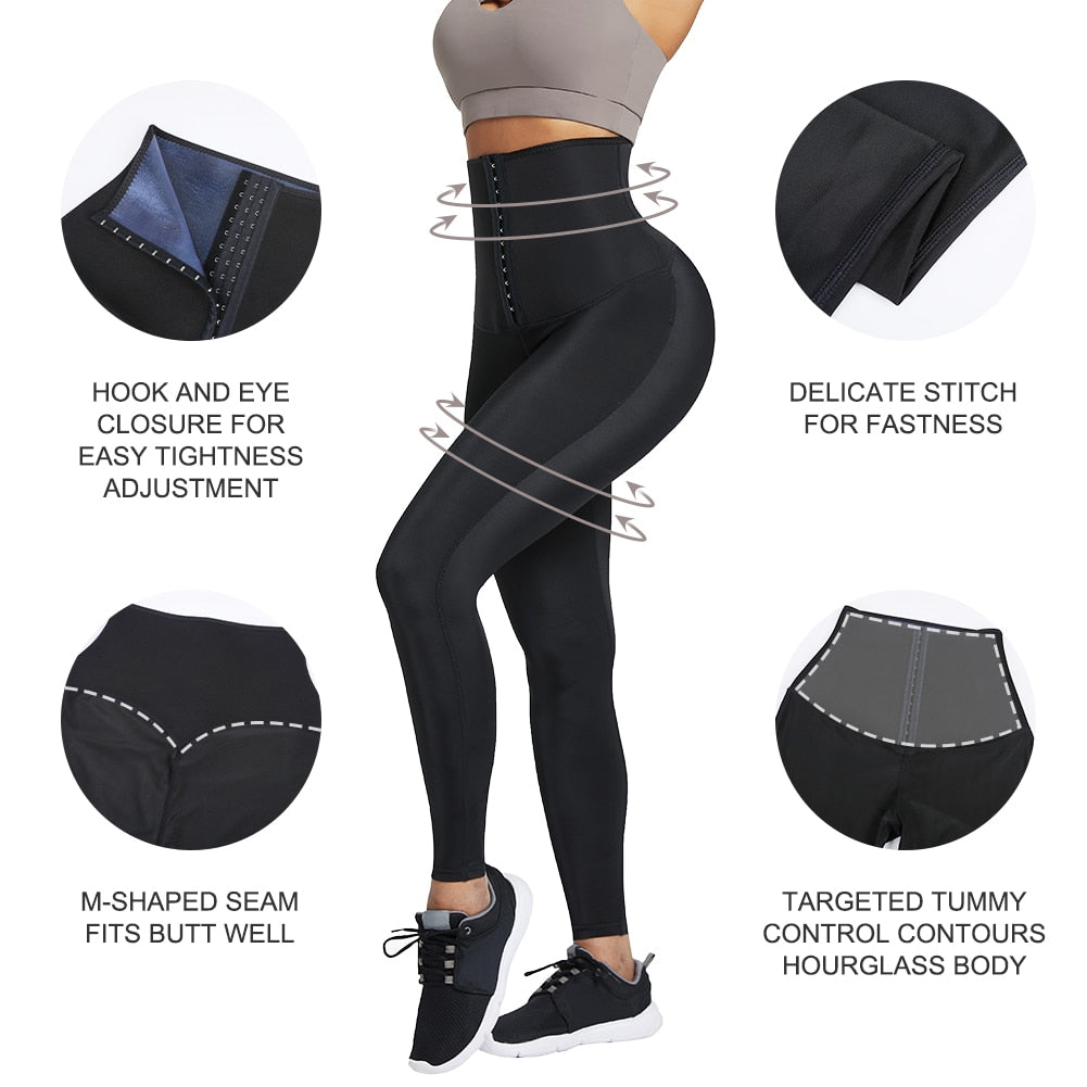 Waist Trainer Sweat Sauna Pants Body Shaper Slimming Pants Tummy Control Shapewear Thermo Sweat Leggings Fitness Workout Fajas - 31205 Find Epic Store