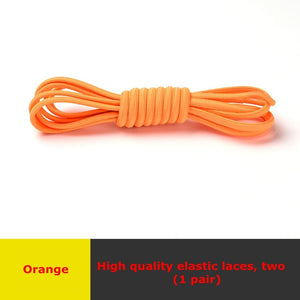 Semicircle Shoelaces Elastic Kids Adult Safety No Tie Shoelace Suitable For All Kinds Of Shoes Leisure Sneakers Lazy Laces - 3221015 Orange / United States / 100cm Find Epic Store