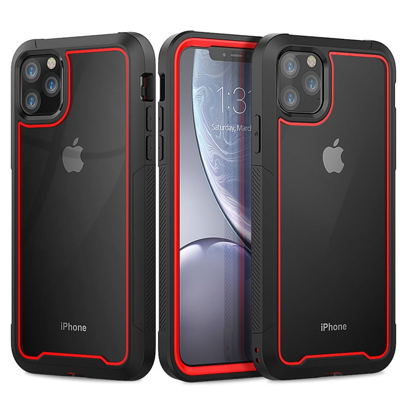 Silicone Phone Case For iPhone 11 Pro Max 7 8 XS Max XR Transparent Back Cover Soft Shockproof Simple Matte Bumper Phone Case - 380230 For iPhone 6 / Red / United States Find Epic Store