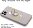 Light Green Color Case - iPhone 7/8/X/XR/XS/XS Max/SE(2020)/11/11 Pro/11 Pro Max/12/12 Pro/12 Mini/12 Pro Max, 360 Ring Holder Kickstand - Anti-Scratch Protective Case - 380230 Find Epic Store