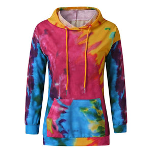 Tie Dye Fashion Long Sleeve Loose Jumper Hoodie - 200000348 Find Epic Store