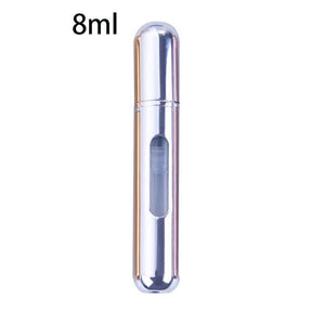 Portable Mini Refillable Perfume Bottle With Spray Scent Pump - 8 ml bright silver Find Epic Store