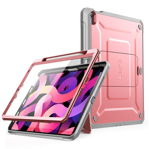 For iPad Air 4 Case 10.9" (2020 Release) UB PRO Full-body Rugged Cover Case WITH Built-in Screen Protector & Kickstand - 200001091 RoseGold / United States Find Epic Store