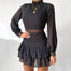 Ruffle Lace Lantern Long Sleeve mini Dress - 200000347 Find Epic Store