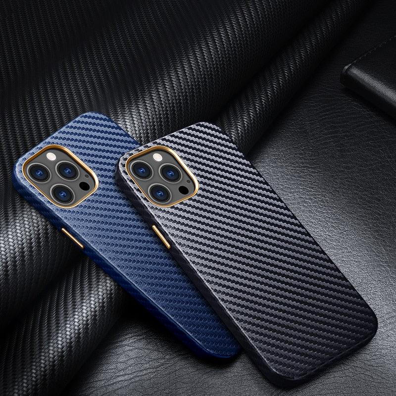 Leather Carbon Fiber Pattern Minimalist Phone Case for iPhone 12 Pro Max Mini 11 Pro XS Max XR SE 7 8Plus Luxury Slim Soft Cover - 380230 Find Epic Store