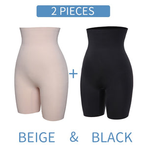 Anti Chafing Safety Pants Invisible Under Skirt Shorts Ladies Woman Seamless Underwear Ultra Thin High Waist Control Panties - 200003581 United States / Black And Beige / S Find Epic Store