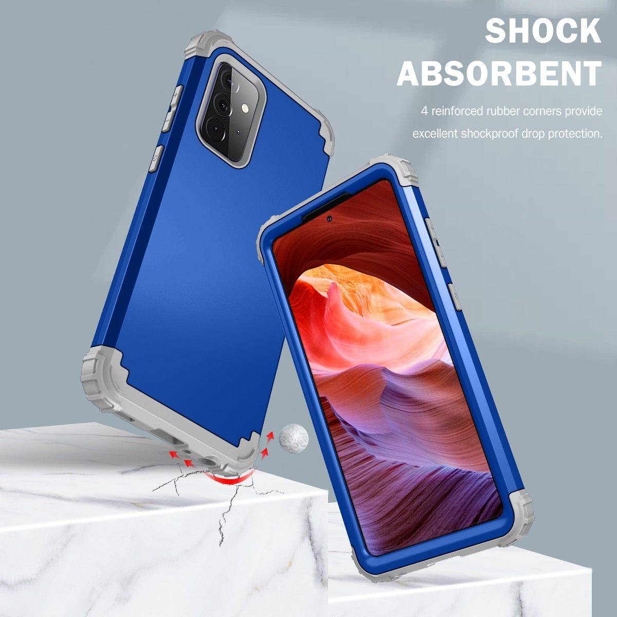 3 in 1 Shockproof Protect Case For Samsung Galaxy A52 A72 5G Hybrid Hard Rubber Impact Armor Phone Cases for Galaxy A52 A72 5G - 380230 Find Epic Store