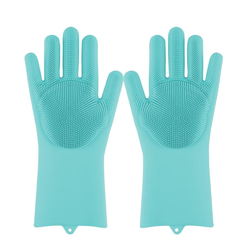 Magic Silicone Multi Purpose Washing 1Pair Gloves - SkyBlue / China Find Epic Store