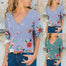 New V-neck Long Sleeve T-shirt Butterfly Flower Shirt - Find Epic Store