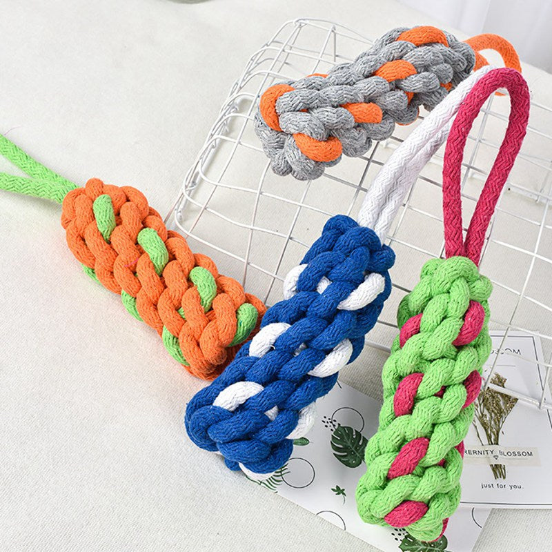 Pet Molar Toy Teeth Bite-Resistant Cotton Rope Toys For Dog Pet Interactive Tug Toy With Handle Training Supplies Jouet Chien - 200003723 Find Epic Store