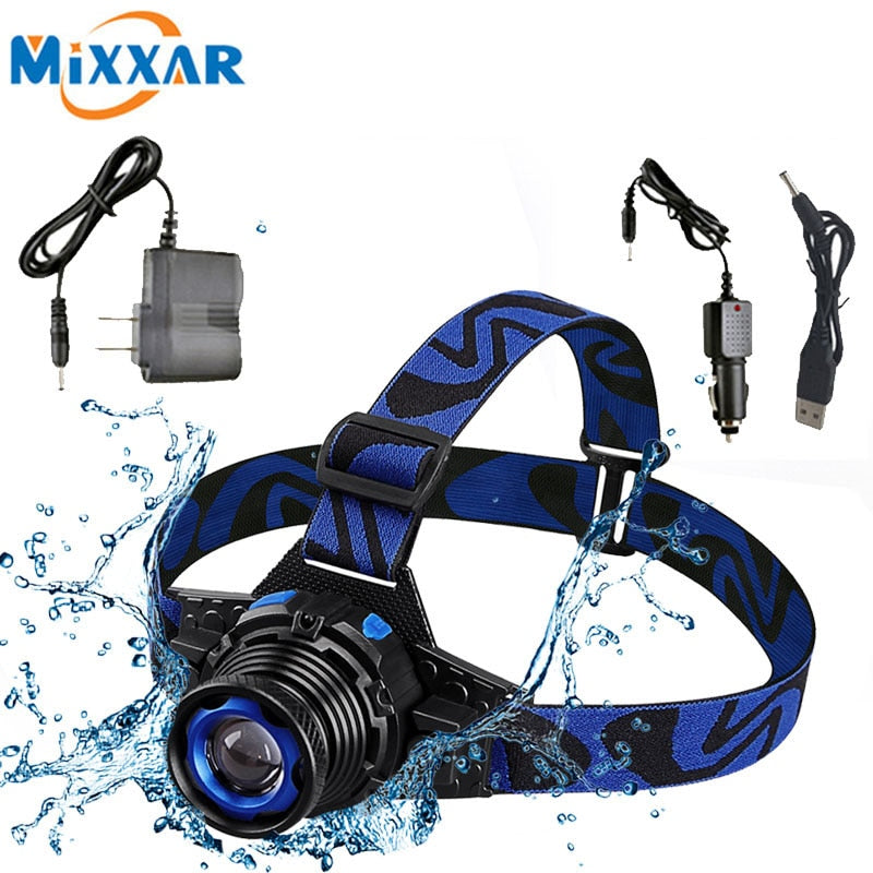 ZK20 Q5 LED Headlamp Built-in Lithium Battery Rechargeable Headlight Waterproof Head lamps 3 Modes Zoomable Torch - 39050301 Find Epic Store