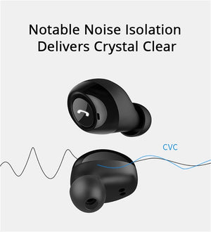 Real Wireless Bluetooth Earbuds Bluetooth 5.0 Binaural Clear Crystal Call Earphone with Charging Box & 100 Hrs Long Standby Time - 63705 Find Epic Store