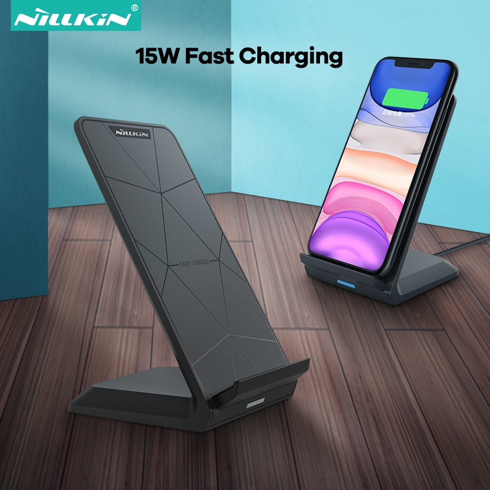 Fast Wireless Charger Stand Wireless Charging Pad for iPhone 11/12/X/8 - Samsung S6 S7 Edge S8 Plus Note 8 - 410204 Find Epic Store