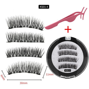 2 Pairs of 4 Handmade Natural Magnetic Eyelashes - 200001197 KS01-4-N / United States Find Epic Store