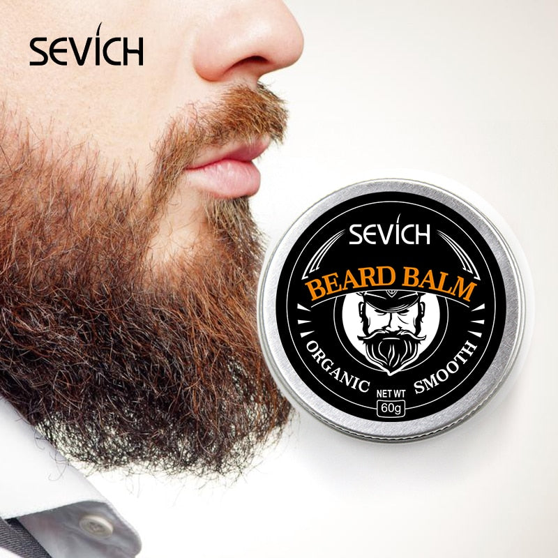 Sevich 30g/60g Natural Beard Balm Wax For Beard Smoothing Moustache Wax For Men's Beard Care - 200001174 Find Epic Store