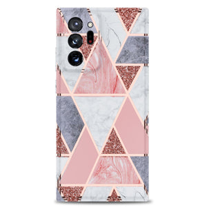 For Samsung Note 20 Ultra Case Marble Slim Fit Bling Glitter Sparkle Bumper Foil Stripe Thin Cute Design Glossy Finish Soft TPU - 380230 for Note 20 / Pink / United States Find Epic Store