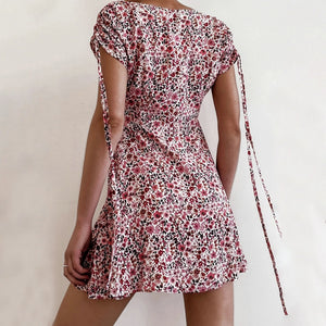 Short Sleeve Floral Print Dress - 200000347 Find Epic Store