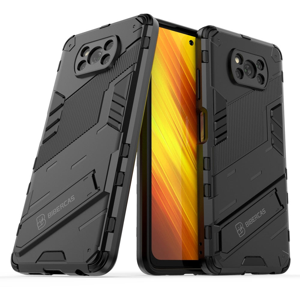 Gray Color Case - Armor Shockproof Phone Case For Xiaomi Redmi Note 9S 11 9 Poco X3 Pro Max NFC Colorful Bracket Rugged Anti-Fall Protection Cover - 380230 Find Epic Store